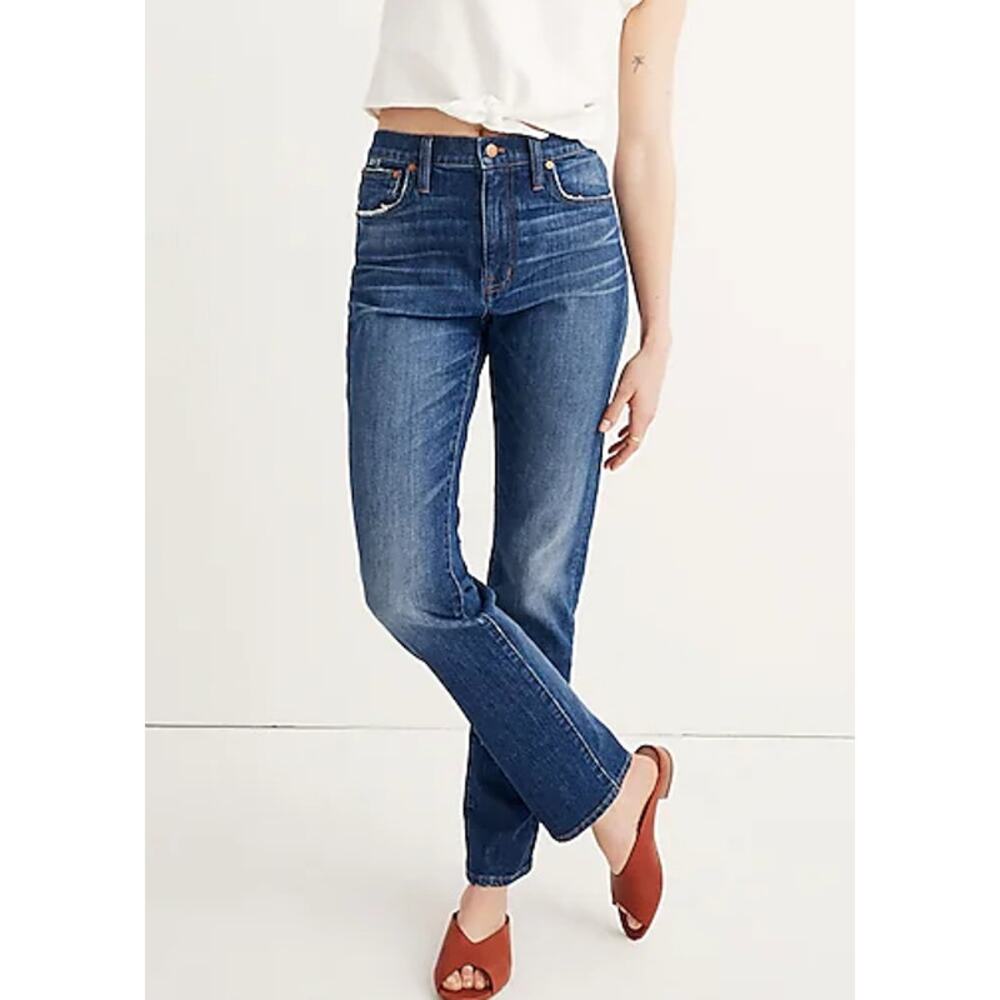 Madewell The High Rise Slim Boyjean Boyfriend Jeans Milton Wash Casual Essential